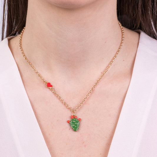 Collana in Metallo con cactus