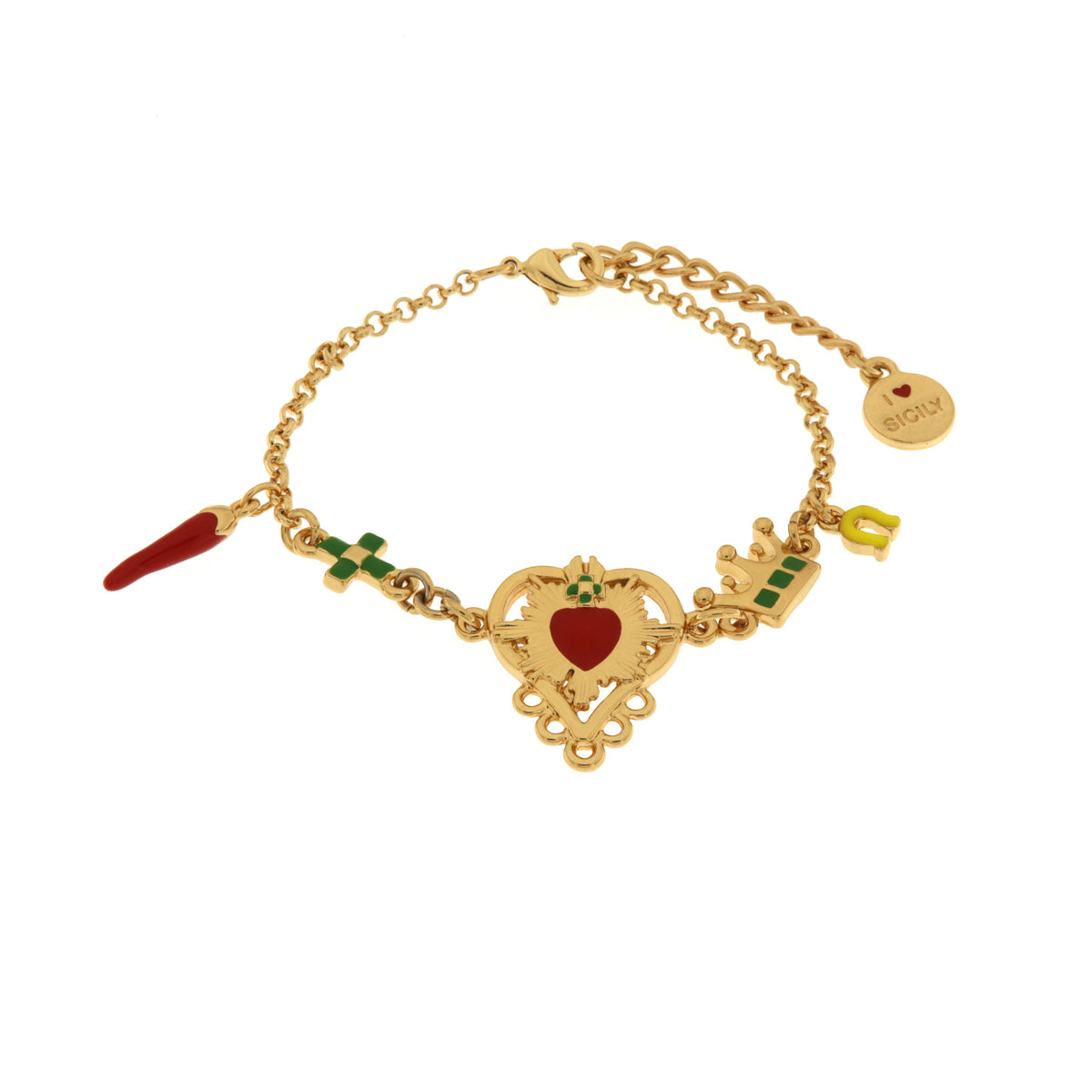 Bracciale in Metallo con cuore sacro