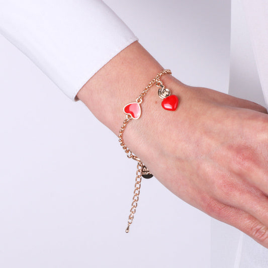 Bracciale in Metallo con cuore sacro rosso