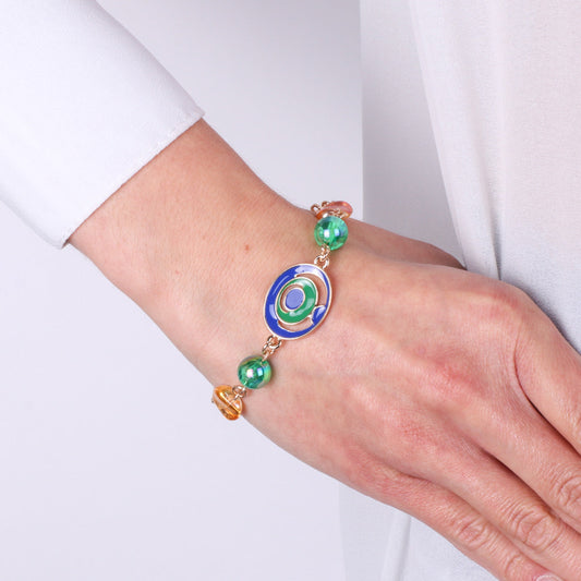 Bracciale in Metallo con cristalli colroati