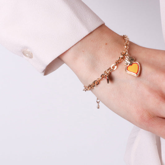 Bracciale in Metallo con cuore sacro