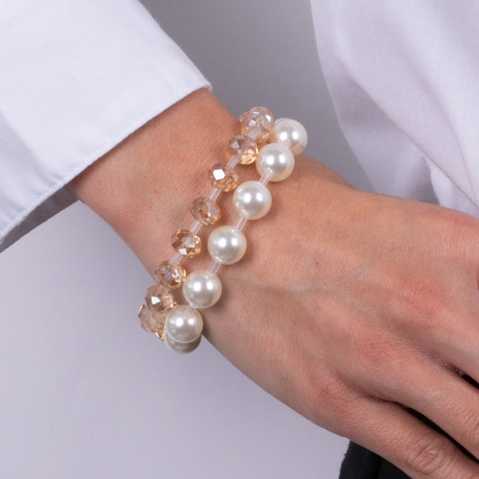 Bracciale in Metallo con perle