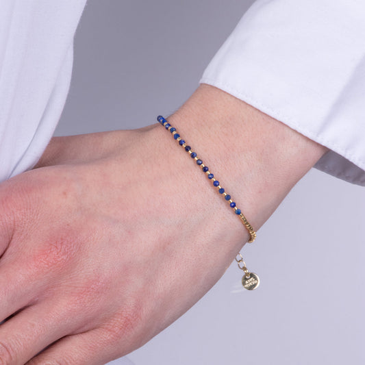 Bracciale in Metallo con pietre blu