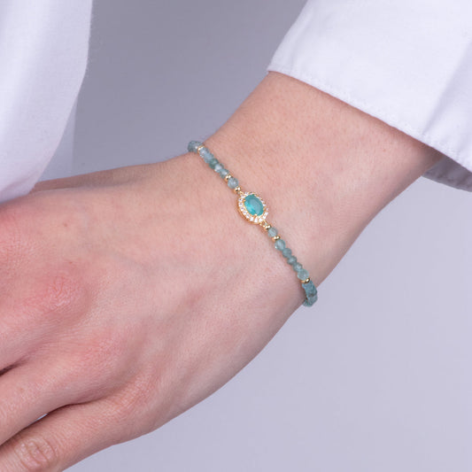 Bracciale in Metallo  con pietre turchesi