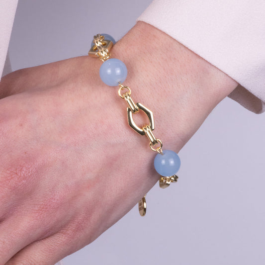 Bracciale in Metallo con cristalli blu