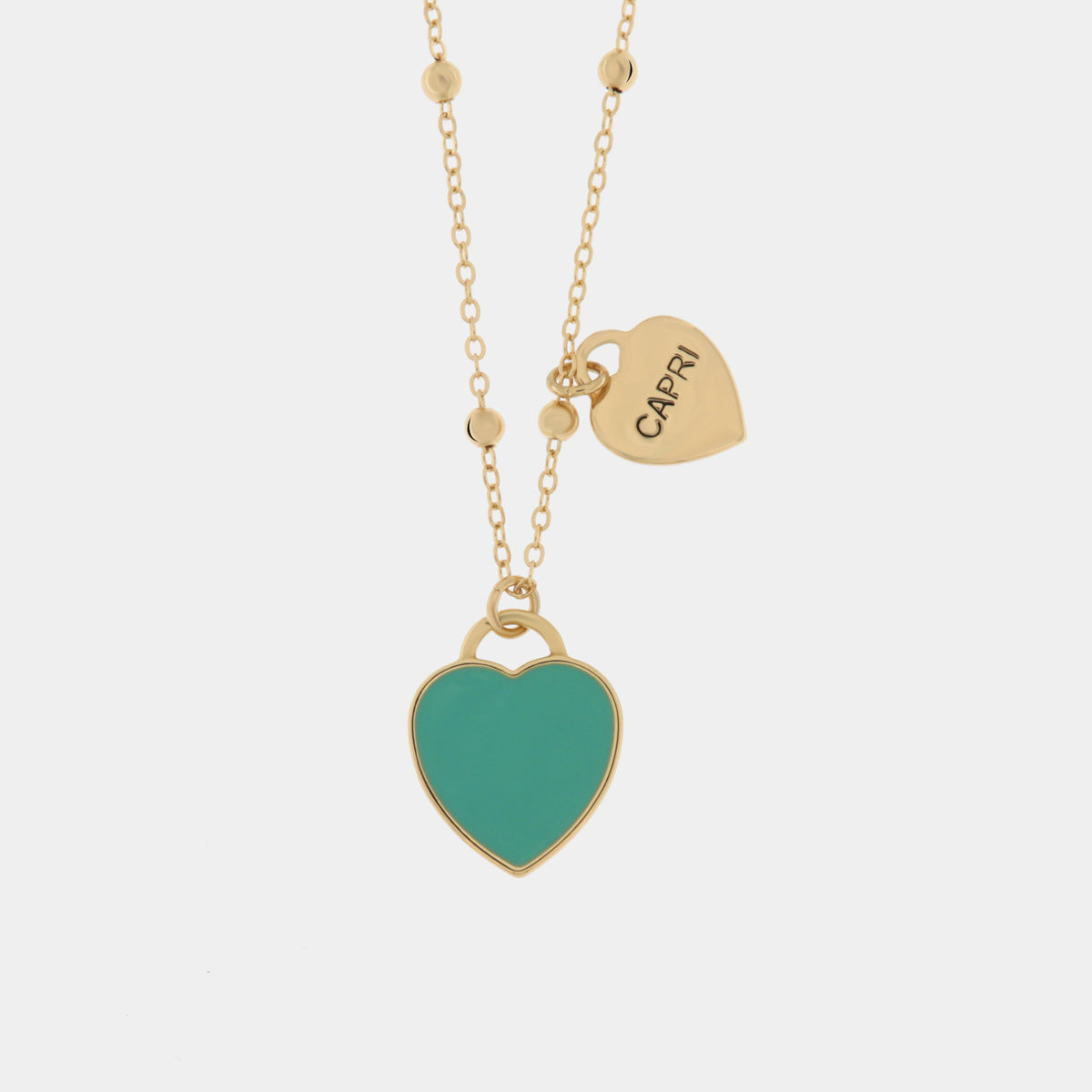 Collana in Metallo con cuore verde