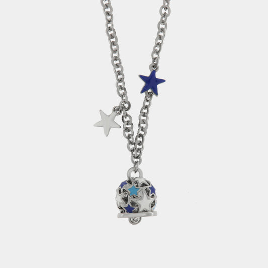 Collana in Metallo campanella con stelle blu