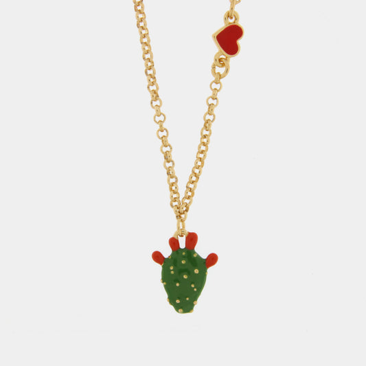 Collana in Metallo con cactus