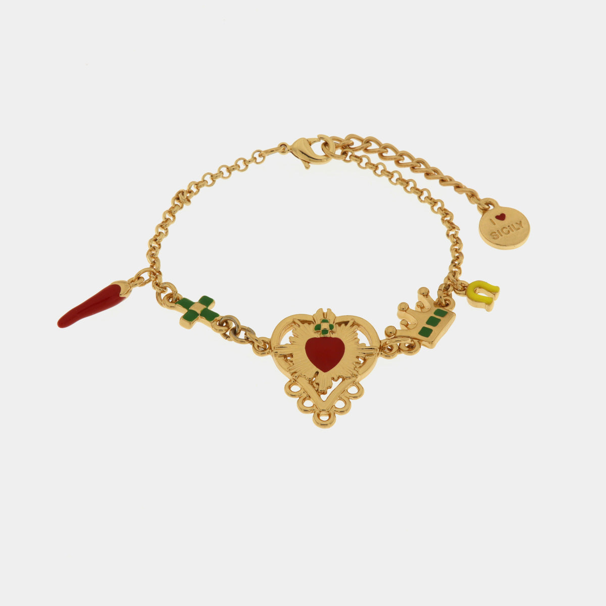 Bracciale in Metallo con cuore sacro