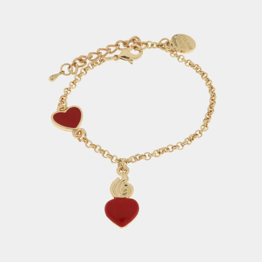 Bracciale in Metallo con cuore sacro rosso