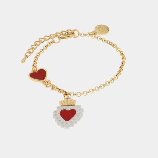 Bracciale in Metallo con cuore sacro pendente