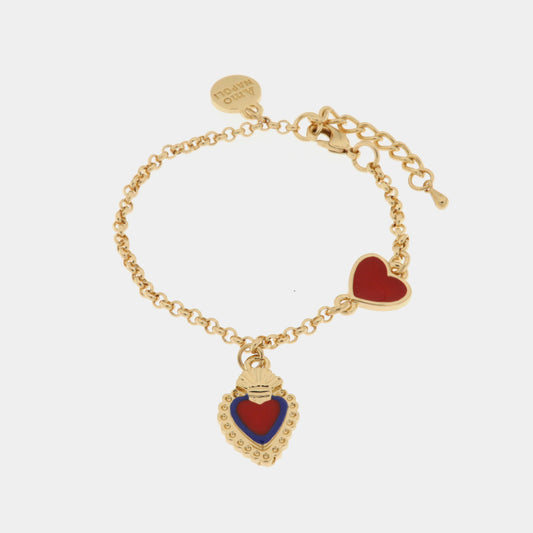 Bracciale in Metallo con cuore sacro pendente