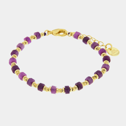 Bracciale in Metallo con pietre viola