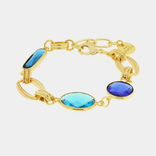 Bracciale in Metallo con cristalli blu